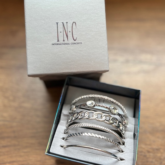 INC international Concepts-Silver Braid Bangle (6) Set! - Picture 13 of 13